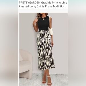 Black and White Zebra Print Maxi Dress